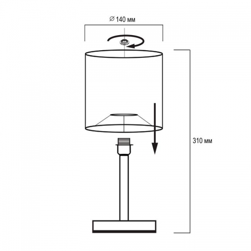 Светильник настольный JH1-01-iv 1х60Вт E27 (основа: натуральное дерево) IP20 JazzWay 5058231 5058231