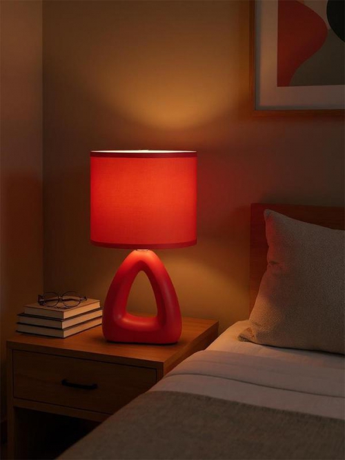 Светильник настольный JH2-01-og E14 IP20 170х100х300мм керамика; ткань; PVC-пластик оранж. JazzWay 5062290 5062290