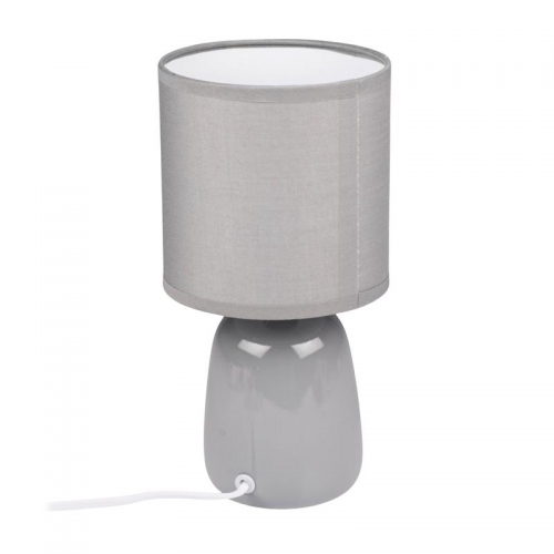 Светильник настольный JH2-02-gy E14 IP20 130х130х255мм керамика; ткань; PVC-пластик сер. JazzWay 5062320 5062320