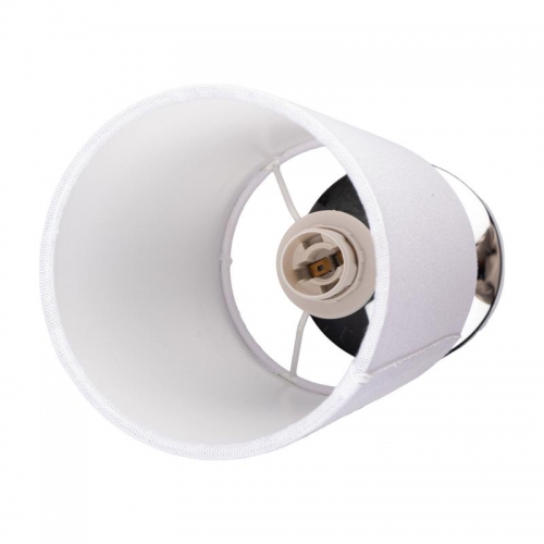 Светильник настольный JH3-01-wh E14 IP20 110х110х310мм метал.; ткань; PVC-пластик бел. JazzWay 5062344 5062344