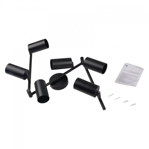 Светильник PCL-0606 6xGU10 IP20 230В BL настен./потолочн. декор. под лампу JazzWay 5066762 5066762