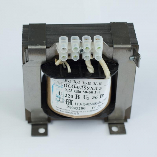 Трансформатор ОСО-0.25-09 220/36В УХЛ3 Кострома ОС0000002365 ОС0000002365