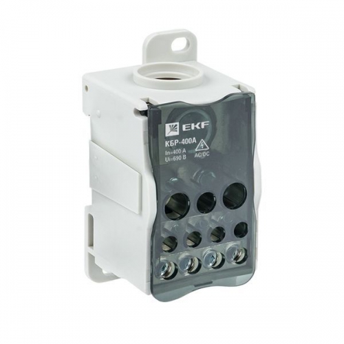 Блок распределительный КРОСС крепеж на панель и DIN КБР-400А EKF plc-kbr400 plc-kbr400