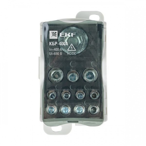 Блок распределительный КРОСС крепеж на панель и DIN КБР-400А EKF plc-kbr400 plc-kbr400