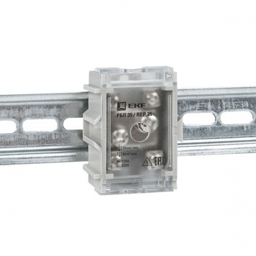 Блок распределительный проходной РБП 35 (1х35-4х6кв.мм) 125/50А PROxima EKF RBP-35-50 RBP-35-50