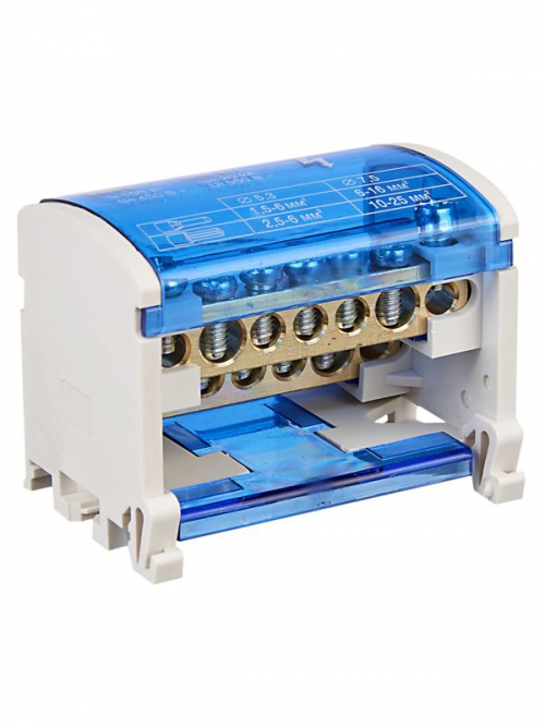 Шина на DIN-рейку в корпусе (кросс-модуль) ШНК 2х7 L+PEN IEK YND10-2-07-100 YND10-2-07-100