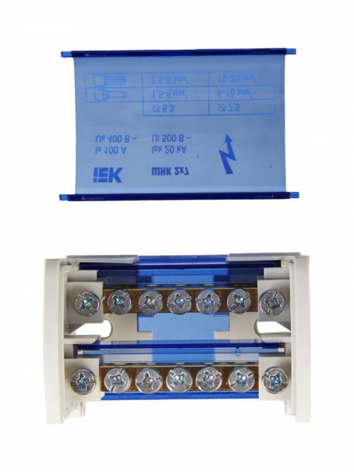 Шина на DIN-рейку в корпусе (кросс-модуль) ШНК 2х7 L+PEN IEK YND10-2-07-100 YND10-2-07-100