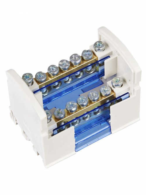 Шина на DIN-рейку в корпусе (кросс-модуль) ШНК 2х7 L+PEN IEK YND10-2-07-100 YND10-2-07-100