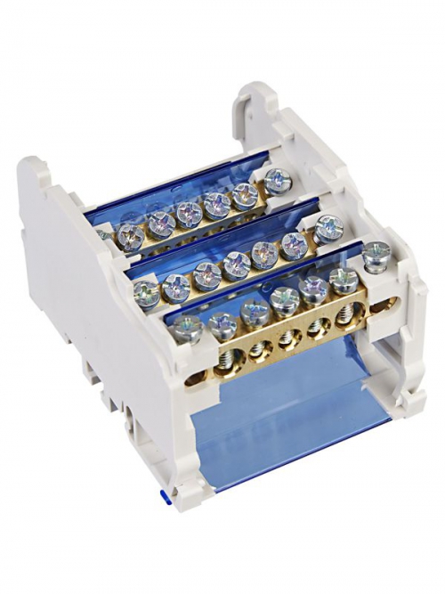 Шина на DIN-рейку в корпусе (кросс-модуль) ШНК 4х7 3L+PEN IEK YND10-4-07-100 YND10-4-07-100