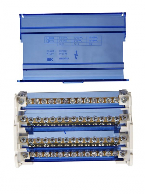 Шина на DIN-рейку в корпусе (кросс-модуль) ШНК 4х15 3L+PEN IEK YND10-4-15-125 YND10-4-15-125