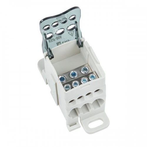 Блок распределительный КРОСС крепеж на панель и DIN КБР-80А EKF plc-kbr80 plc-kbr80