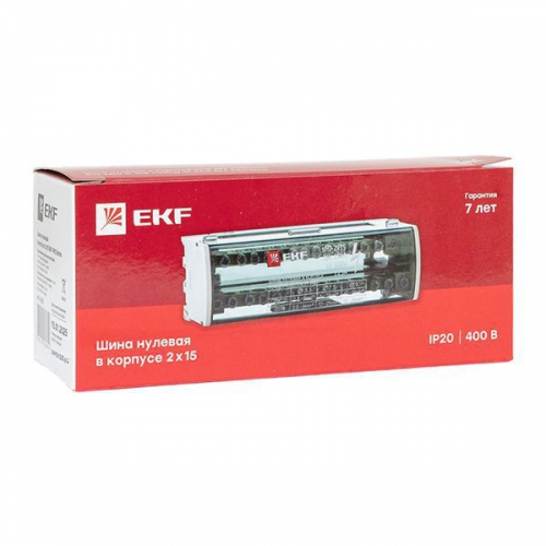 Шина нулевая в корпусе 2х15 EKF sn0-2x15 sn0-2x15