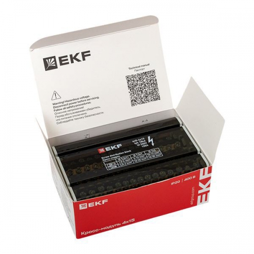 Шина нулевая в корпусе 4х15 EKF sn0-4x15 sn0-4x15