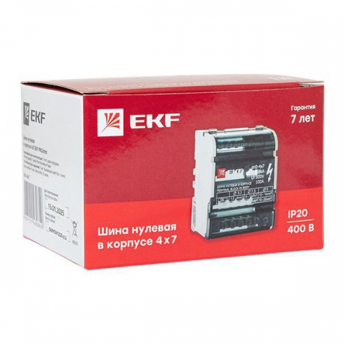 Шина нулевая в корпусе 4х7 EKF sn0-4x7 sn0-4x7
