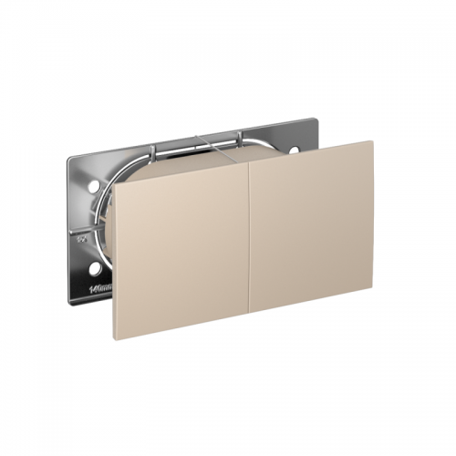 Розетка 2-м. AtlasDesign 16А с заземл. со шторками со сдвиж. крышкой в сборе песочн. SE ATN001228 ATN001228