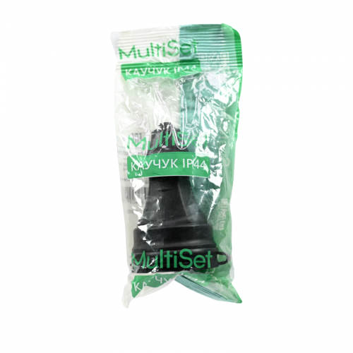 Розетка 1-м MultiSet 16А 250В IP44 с заземл. каучук черн. SE MST4002BK MST4002BK