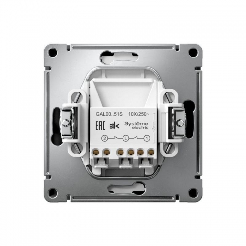 Выключатель 2-кл. ArtGallery 10AX быстрозажим. клем. механизм карбон SE GAL001051S GAL001051S