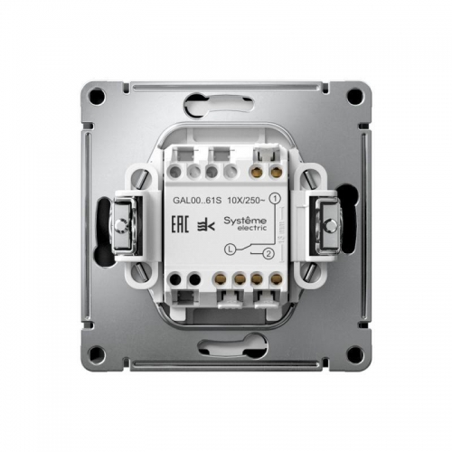 Переключатель 1-кл. ArtGallery 10AX быстрозажим. клем. механизм карбон SE GAL001061S GAL001061S