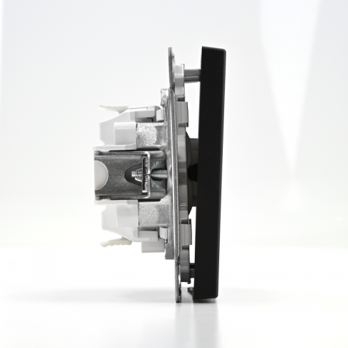 Переключатель 1-кл. ArtGallery 10AX быстрозажим. клем. механизм карбон SE GAL001061S GAL001061S