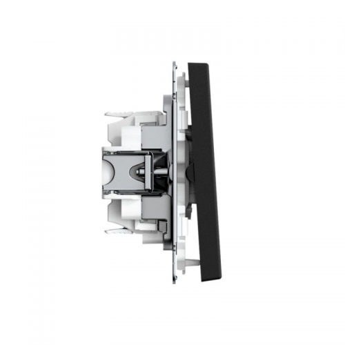 Переключатель 2-кл. ArtGallery 10AX быстрозажим. клем. механизм карбон SE GAL001065S GAL001065S