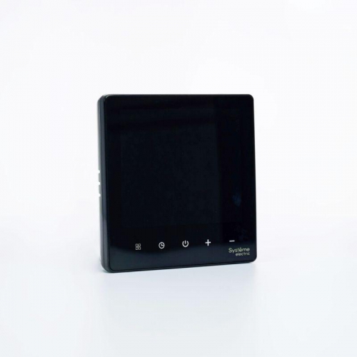 Термостат программируемый ArtGallery 16А с Wi-Fi для электрич. теплого пола моноблочный черн. SE GAL001038 GAL001038