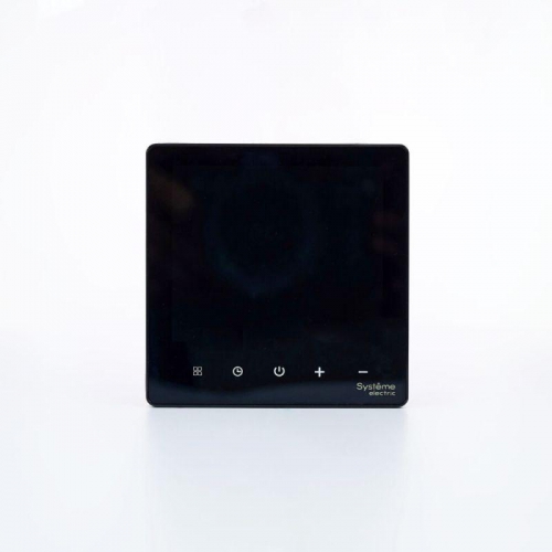 Термостат программируемый ArtGallery 16А с Wi-Fi для электрич. теплого пола моноблочный черн. SE GAL001038 GAL001038