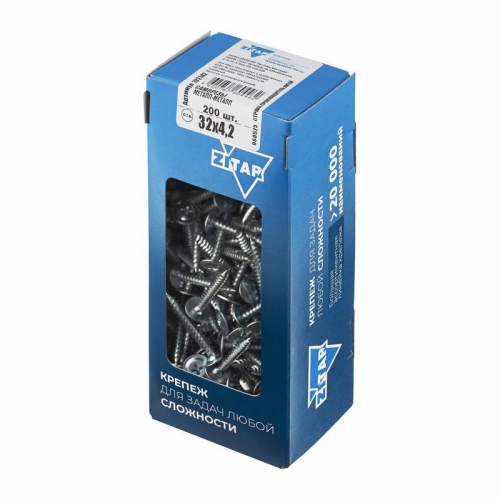 Саморез для тонкого метал. листа 4.2х32 (коробка) (уп.200шт) Zitar 102142 102142