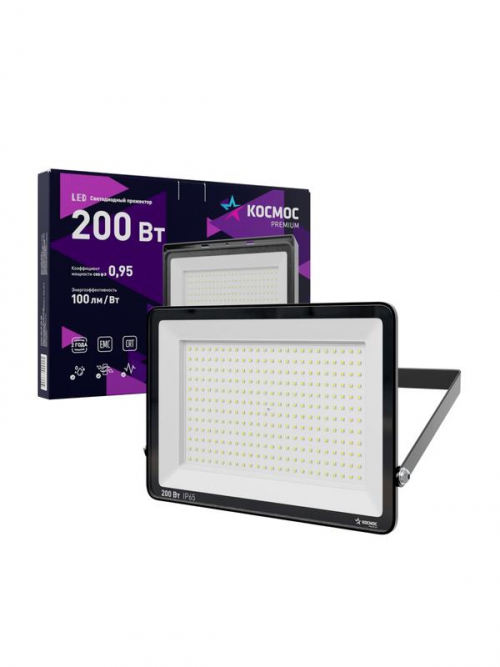 Прожектор светодиодный PREMIUM 200Вт 6500К 20000лм IP65 КОСМОС KOS_PR_LED_200 KOS_PR_LED_200