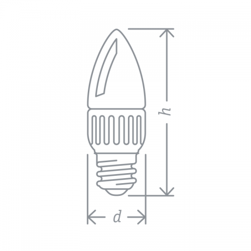 Лампа светодиодная 94 491 NLL-C37-7-230-2.7K-E14-FR 7Вт свеча 2700К тепл. бел. E14 525лм 176-264В Navigator 94491 94491