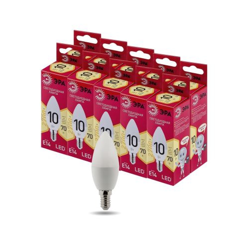 Лампа светодиодная RED LINE LED B35-10W-827-E14 R 10Вт B35 свеча 2700К тепл. бел. E14 Эра Б0049641 Б0049641