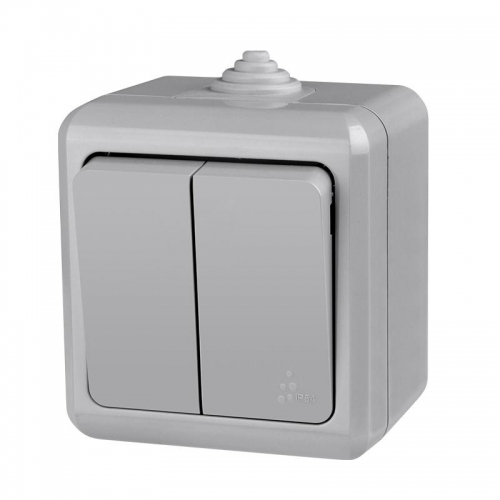 Выключатель 2-кл. ОП Dita IP54 10А 250В сер. TOKOV ELECTRIC TKL-DT-V2-C06-IP54 TKL-DT-V2-C06-IP54