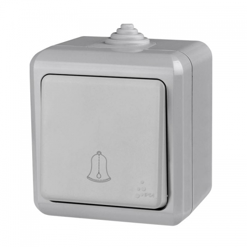 Кнопка звонка ОП Dita IP54 10А 250В сер. TOKOV ELECTRIC TKL-DT-DB-C06-IP54 TKL-DT-DB-C06-IP54