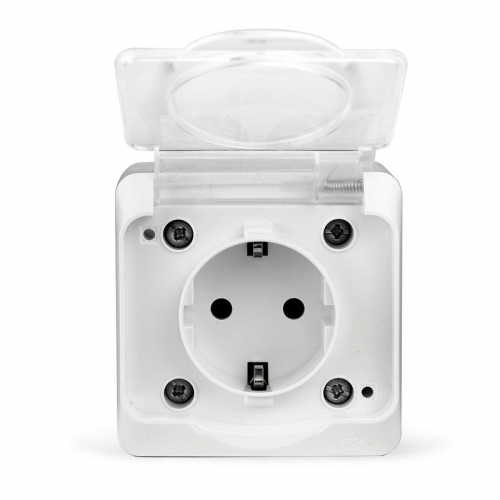 Розетка 1-м ОП Nix 16А IP54 250В с заземл. с прозр. крышкой бел. TOKOV ELECTRIC TKE-NX-R1Z-C01T-IP54 TKE-NX-R1Z-C01T-IP54