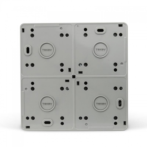 Розетка 4-м ОП Nix 16А IP54 250В с заземл. с прозр. крышкой сер. TOKOV ELECTRIC TKE-NX-R4Z-C06T-IP54 TKE-NX-R4Z-C06T-IP54