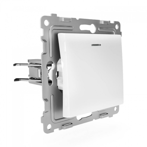 Выключатель 1-кл. СП Pixel 10А IP20 с индикатором механизм бел. TOKOV ELECTRIC TKE-PX-V1I-C01 TKE-PX-V1I-C01