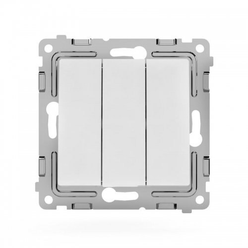 Выключатель 3-кл. СП Pixel 10А IP20 механизм бел. TOKOV ELECTRIC TKE-PX-V3-C01 TKE-PX-V3-C01