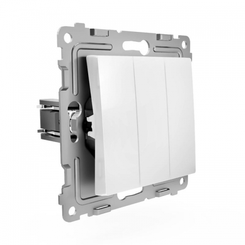 Выключатель 3-кл. СП Pixel 10А IP20 механизм бел. TOKOV ELECTRIC TKE-PX-V3-C01 TKE-PX-V3-C01