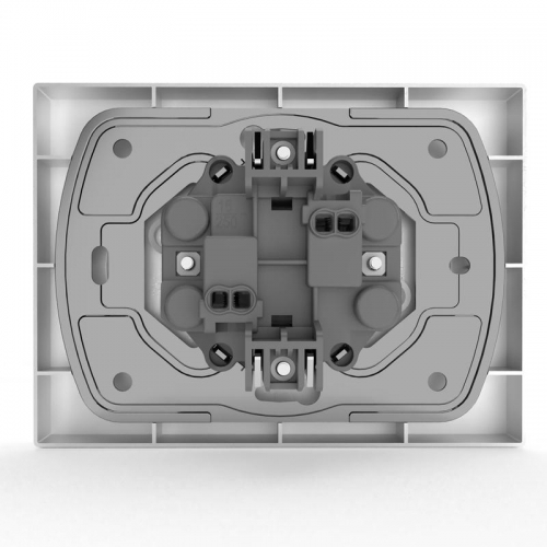 Розетка 2-м СП Pixel 16А IP20 без заземл. в сборе бел. TOKOV ELECTRIC TKE-PX-R2F-C01 TKE-PX-R2F-C01