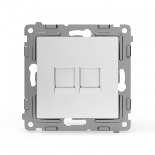 Розетка компьютерная 2-м СП Pixel RJ45 кат.5E механизм бел. TOKOV ELECTRIC TKE-PX-RC2-C01 TKE-PX-RC2-C01