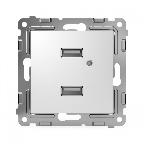 Розетка 2-м USB СП Pixel тип A+A 5В 1х2.1А 2х1.05А механизм бел. TOKOV ELECTRIC TKE-PX-2USB-C01 TKE-PX-2USB-C01
