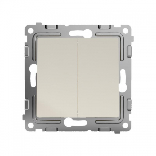 Переключатель проходной 2-кл. СП Pixel 10А IP20 механизм беж. TOKOV ELECTRIC TKE-PX-P2-C02 TKE-PX-P2-C02