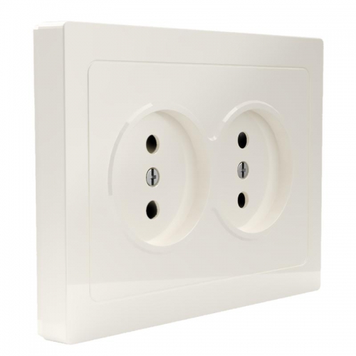 Розетка 2-м СП Pixel 16А IP20 без заземл. в сборе беж. TOKOV ELECTRIC TKE-PX-R2F-C02 TKE-PX-R2F-C02