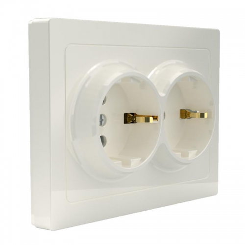 Розетка 2-м СП Pixel 16А IP20 с заземл. защ. шторки в сборе беж. TOKOV ELECTRIC TKE-PX-R2FZSF-C02 TKE-PX-R2FZSF-C02