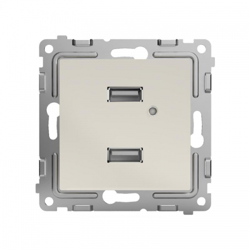 Розетка 2-м USB СП Pixel тип A+A 5В 1х2.1А 2х1.05А механизм беж. TOKOV ELECTRIC TKE-PX-2USB-C02 TKE-PX-2USB-C02