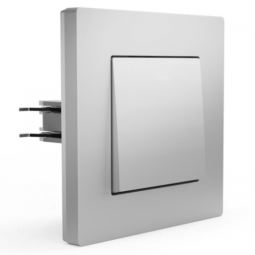 Выключатель 1-кл. СП Pixel 10А IP20 в сборе алюм. TOKOV ELECTRIC TKE-PX-V1F-C03 TKE-PX-V1F-C03