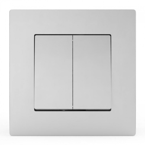 Выключатель 2-кл. СП Pixel 10А IP20 в сборе алюм. TOKOV ELECTRIC TKE-PX-V2F-C03 TKE-PX-V2F-C03