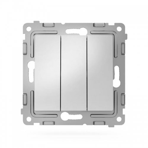 Выключатель 3-кл. СП Pixel 10А IP20 механизм алюм. TOKOV ELECTRIC TKE-PX-V3-C03 TKE-PX-V3-C03