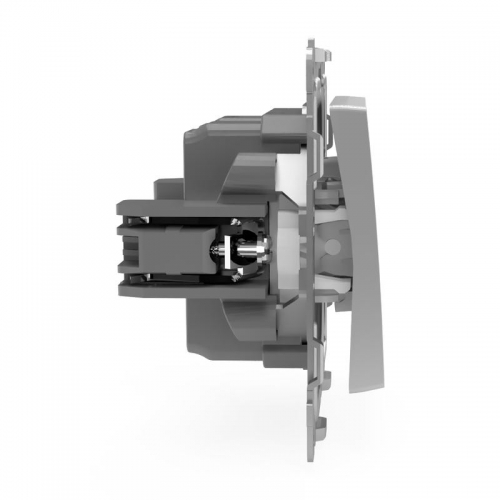 Переключатель проходной 1-кл. СП Pixel 10А IP20 механизм алюм. TOKOV ELECTRIC TKE-PX-P1-C03 TKE-PX-P1-C03