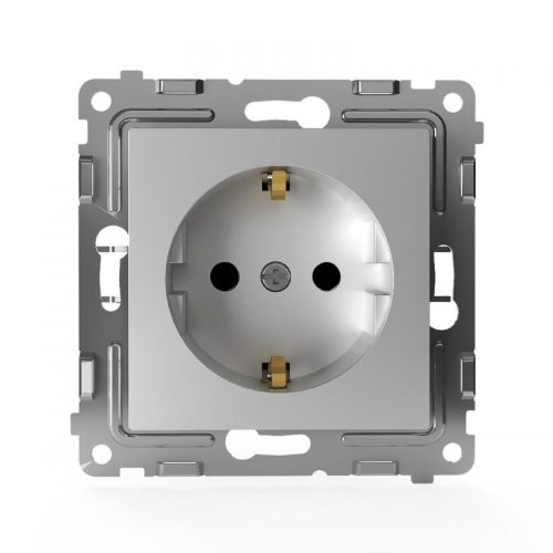 Розетка 1-м СП Pixel 16А IP20 с заземл. защ. шторки механизм алюм. TOKOV ELECTRIC TKE-PX-R1ZSF-C03 TKE-PX-R1ZSF-C03