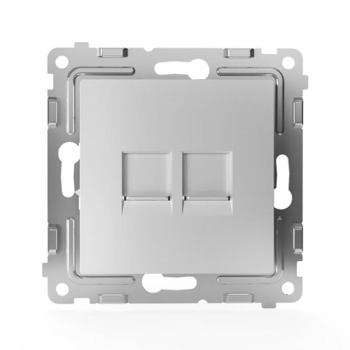 Розетка компьютерная 2-м СП Pixel RJ45 кат.5E механизм алюм. TOKOV ELECTRIC TKE-PX-RC2-C03 TKE-PX-RC2-C03